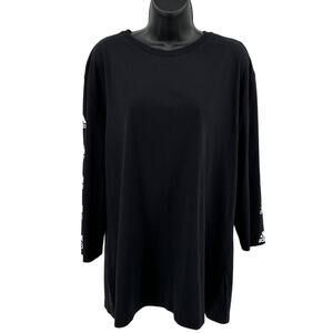 Adidas The Go-To Performance Tee WMNS XL Crew Neck Black Cut Off Sleeve Pullover